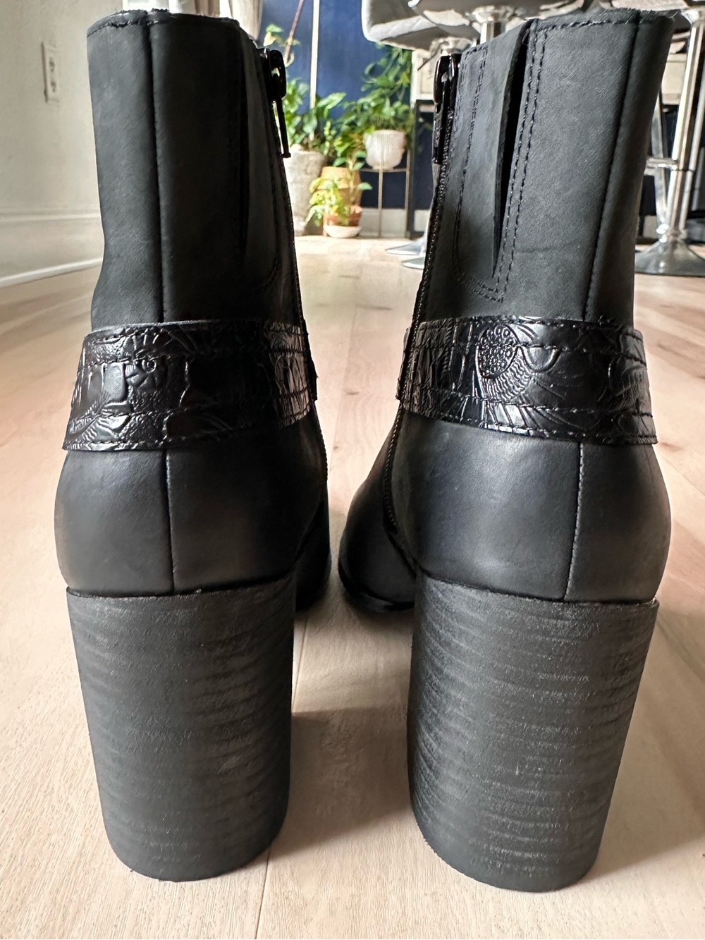 Vionic Carnelia Water Repellent Ankle Boots 7.5 black nubuck leather - Picture 8 of 14